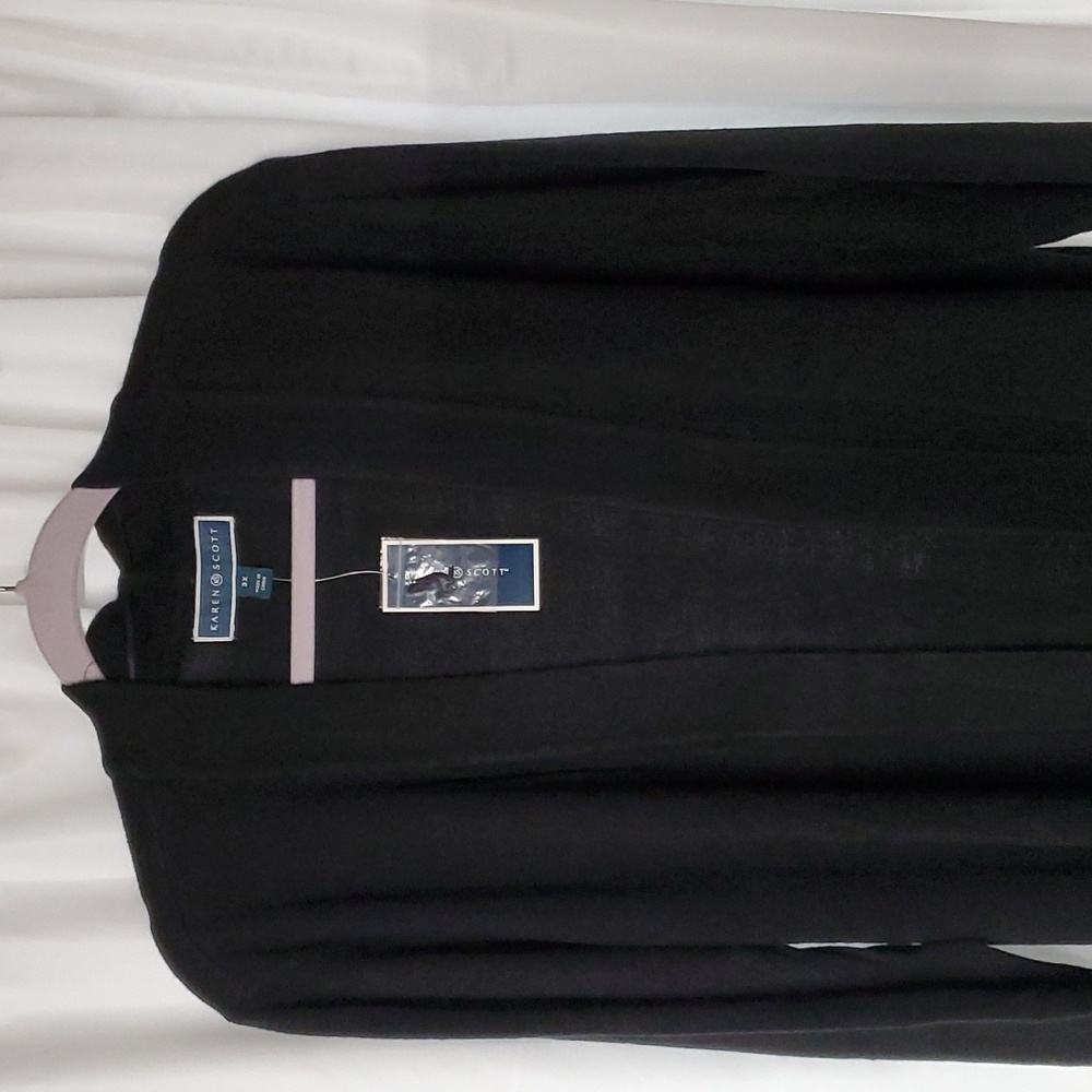 Karen Scott open black Cardigan size 3X new with tag! - Picture 2 of 5